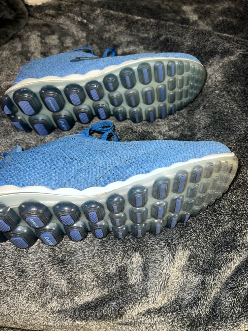 Skechers Skech-Air Light Blue Knit Lace-Up Sneakers - Picture 4 of 5